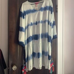 NWT Simply Southern Tiered Tie-dye Tassle Babydoll Dress
